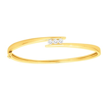 Bracelet en plaqué or et oxyde de zirconium