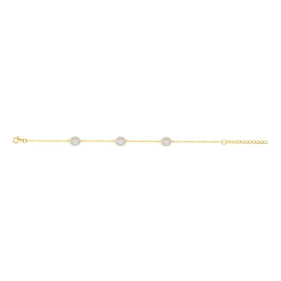 Bracelet en plaqué or et oxyde de zirconium