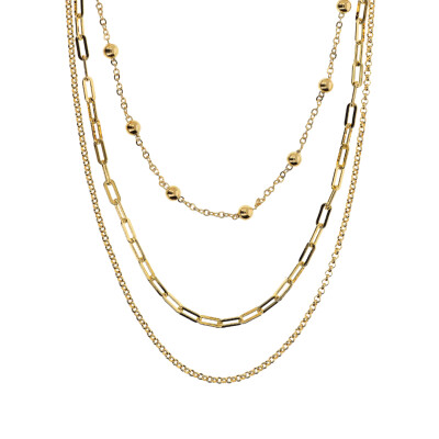 Collier Etrusca en métal doré à l'or fin 18 carats
