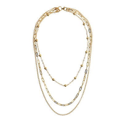 Collier Etrusca en métal doré à l'or fin 18 carats