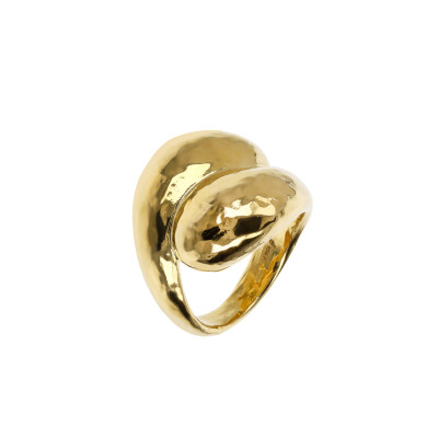 Bague Etrusca en métal doré à l'or fin 18 carats