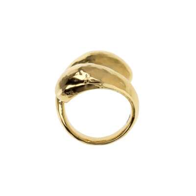 Bague Etrusca en métal doré à l'or fin 18 carats