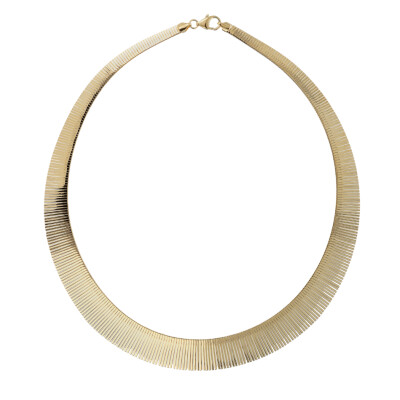 Collier Etrusca en métal doré à l'or fin 18 carats