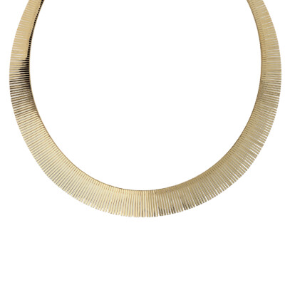 Collier Etrusca en métal doré à l'or fin 18 carats