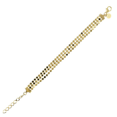 Bracelet Etrusca en métal doré à l'or fin 18 carats