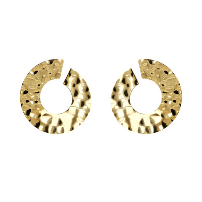 Boucles d'oreilles Etrusca en métal doré à l'or fin 18 carats
