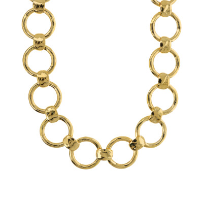 Collier Etrusca en métal doré à l'or fin 18 carats