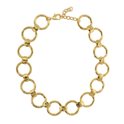 Collier Etrusca en métal doré à l'or fin 18 carats