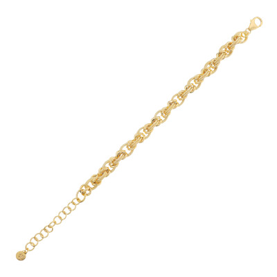 Bracelet Etrusca en métal doré à l'or fin 18 carats