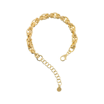 Bracelet Etrusca en métal doré à l'or fin 18 carats