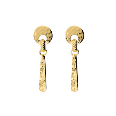 Boucles d'oreilles Etrusca en métal doré à l'or fin 18 carats