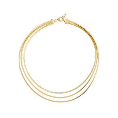 Collier Etrusca en métal doré à l'or fin 18 carats