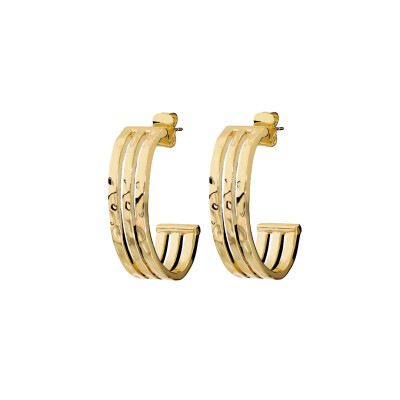 Boucles d'oreilles Etrusca en métal doré à l'or fin 18 carats