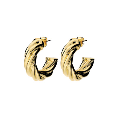Boucles d'oreilles Etrusca en métal doré à l'or fin 18 carats