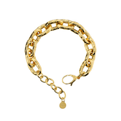 Bracelet Etrusca en métal doré à l'or fin 18 carats