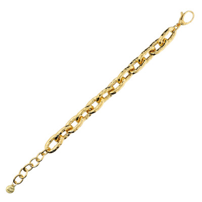 Bracelet Etrusca en métal doré à l'or fin 18 carats