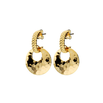 Boucles d'oreilles Etrusca en métal doré à l'or fin 18 carats