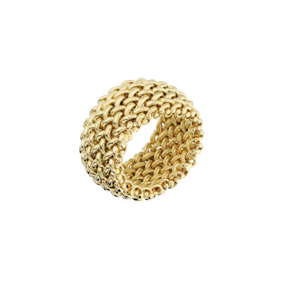 Bague Etrusca en métal doré à l'or fin 18 carats