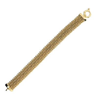 Bracelet Etrusca en métal doré à l'or fin 18 carats
