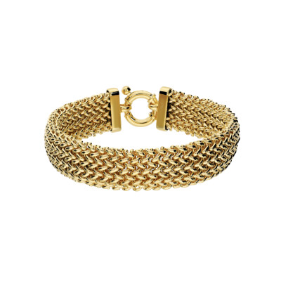 Bracelet Etrusca en métal doré à l'or fin 18 carats
