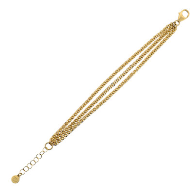 Bracelet Etrusca en métal doré à l'or fin 18 carats