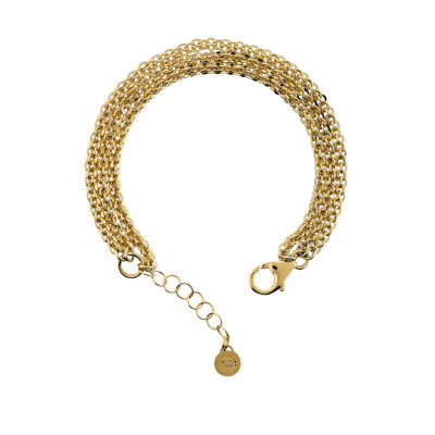 Bracelet Etrusca en métal doré à l'or fin 18 carats
