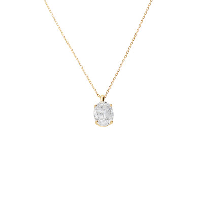 Collier Bronzallure en métal doré à l'or fin 18 carats et oxyde de zirconium