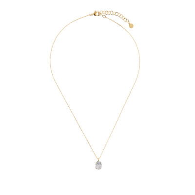 Collier Bronzallure en métal doré à l'or fin 18 carats et oxyde de zirconium