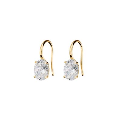 Boucles d'oreilles Bronzallure en métal doré à l'or fin 18 carats et oxydes de zirconium