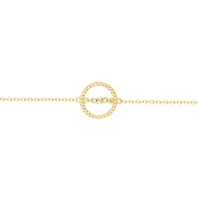 Bracelet La Garçonne en plaqué or et diamant