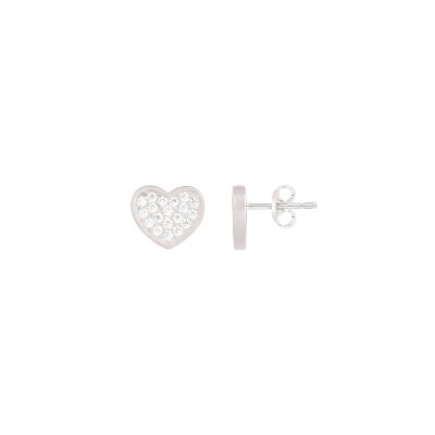 Boucles d'oreilles en argent et oxyde de zirconium