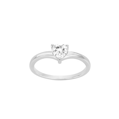 Bague en argent et oxydes de zirconium