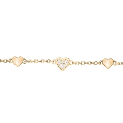 Bracelet en plaqué or et oxyde de zirconium