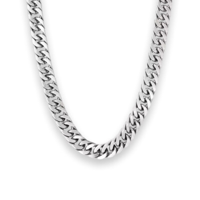 Collier en acier maille gourmette