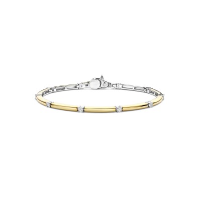 Bracelet Ti Sento en argent doré et oxyde de zirconium