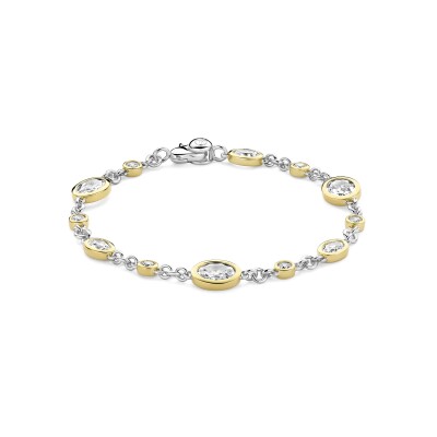 Bracelet Ti Sento en argent doré et oxyde de zirconium