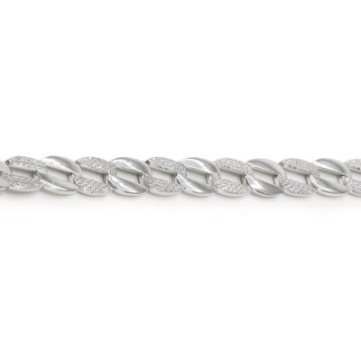 Bracelet en argent et oxydes de zirconium