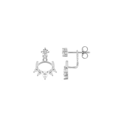 Boucles d'oreilles en argent et oxydes de zirconium