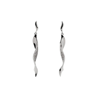 Boucles d'oreilles en argent et oxydes de zirconium