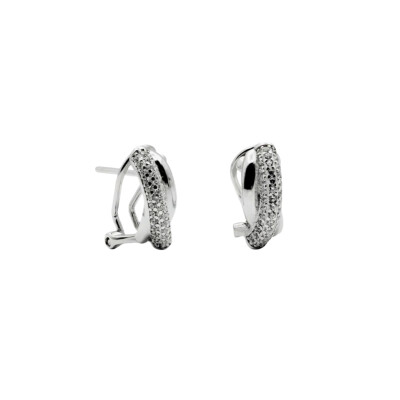 Boucles d'oreilles en argent et oxydes de zirconium