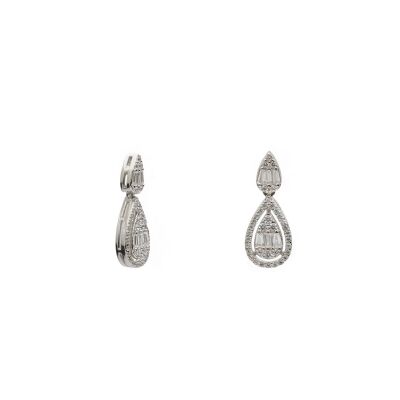 Boucles d'oreilles en argent et oxydes de zirconium
