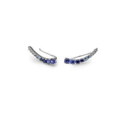 Boucles d'oreilles en argent et oxydes colorés