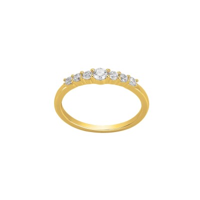 Bague en vermeil et oxyde de zirconium
