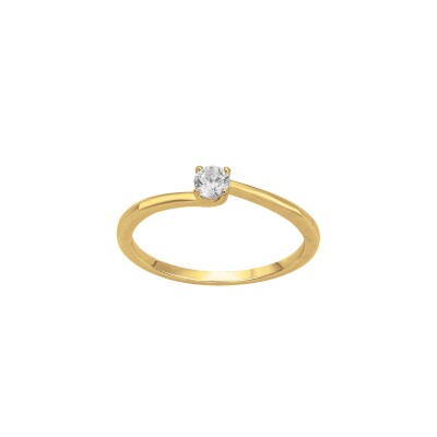 Bague en vermeil et oxyde de zirconium