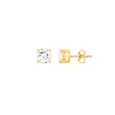Boucles d'oreilles en vermeil et oxyde de zirconium
