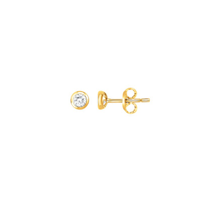 Boucles d'oreilles en vermeil et oxyde de zirconium
