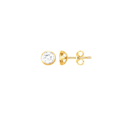 Boucles d'oreilles en vermeil et oxyde de zirconium
