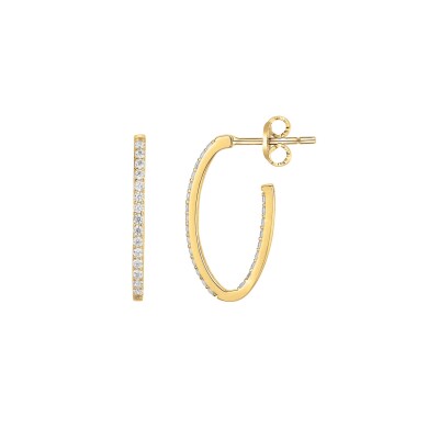 Boucles d'oreilles en vermeil et oxyde de zirconium