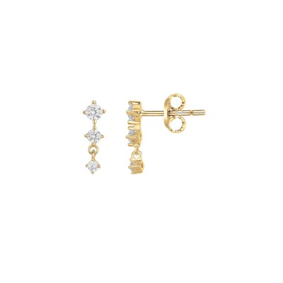 Boucles d'oreilles en vermeil et oxyde de zirconium