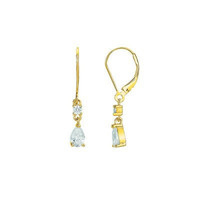 Boucles d'oreilles en vermeil et oxyde de zirconium